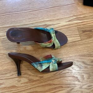 Multi-colored Pliner sandals size 6